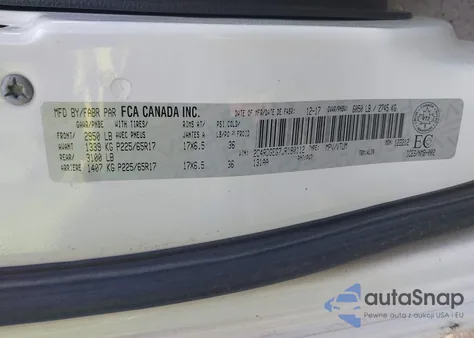 2018 Dodge Grand Caravan Gt из США, поврежденный, VIN 2C4RDGEG7JR180112